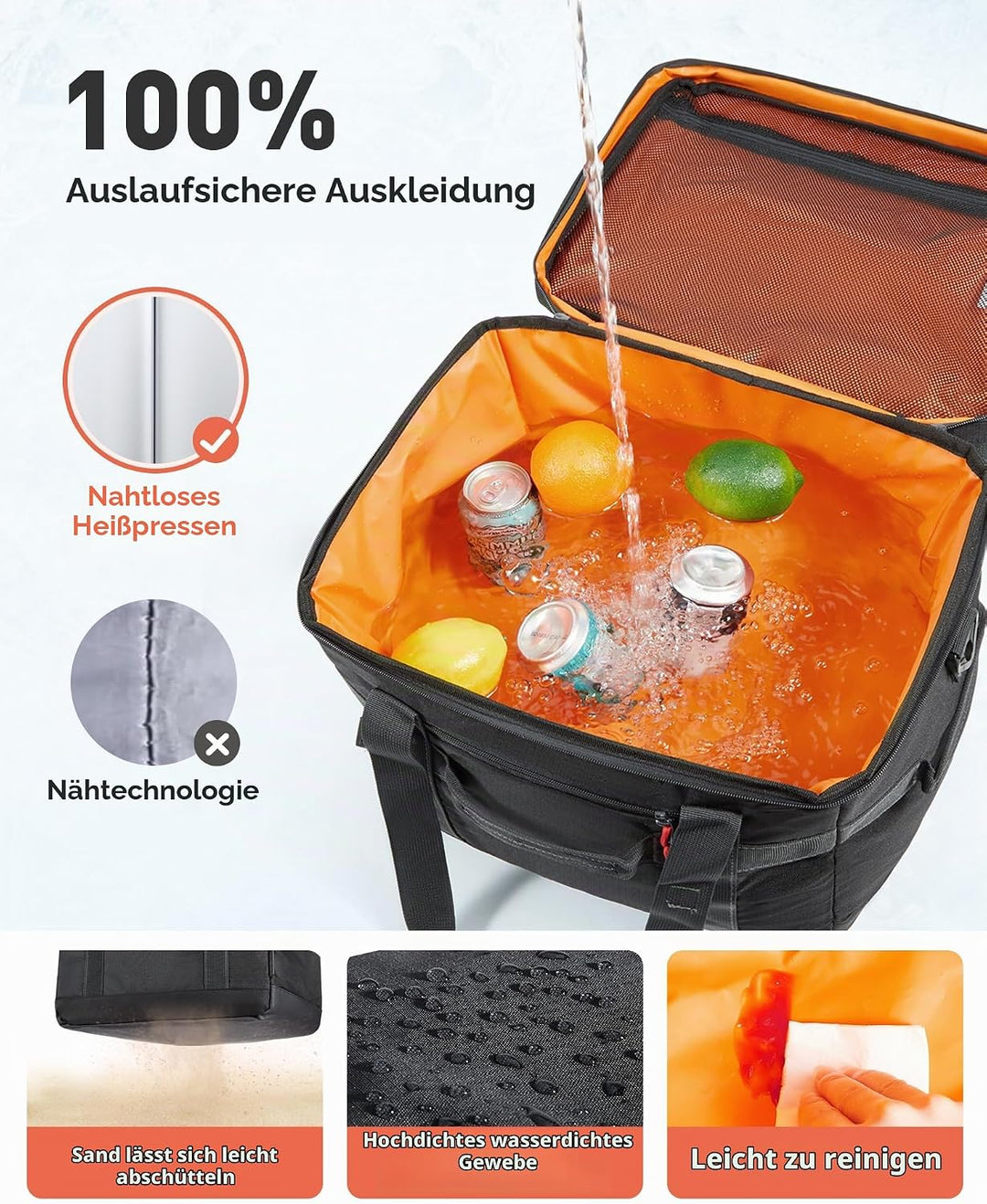 TOURIT Kühltasche Picknicktasche Isolierter weicher Kühler Gross Zusammenklappbar Thermotasche Leben