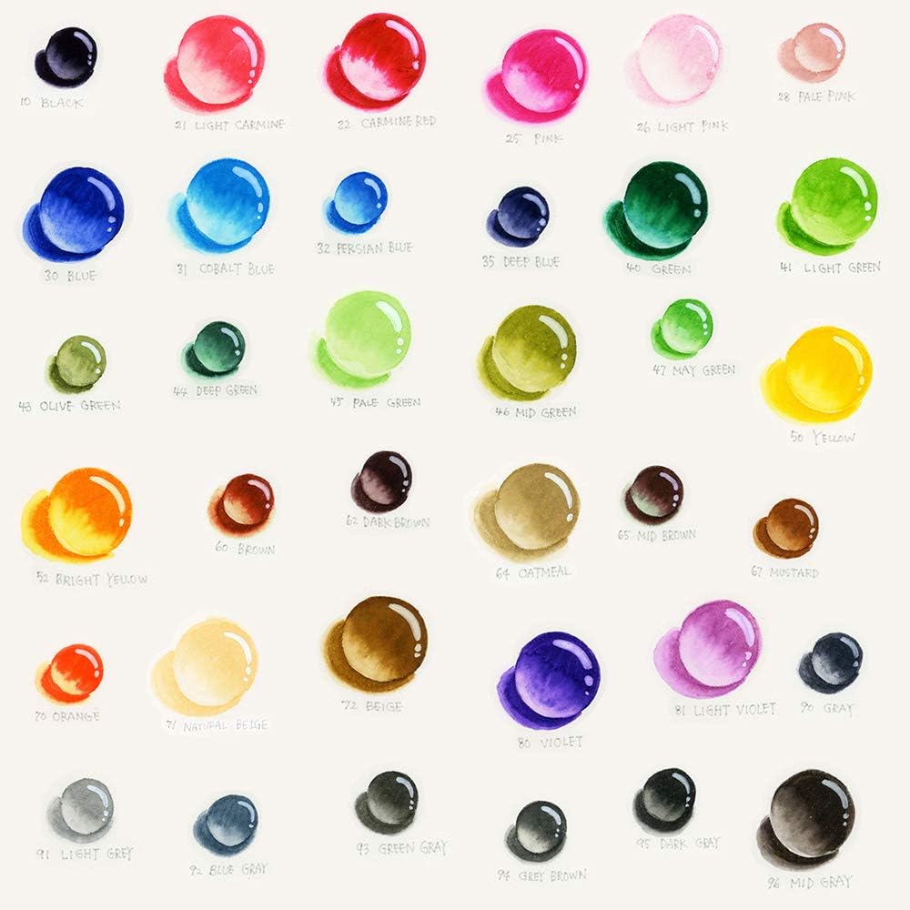 Kuretake Zig Clean Color Real Brush (36 Colors) 36 Stück (1er Pack), 36 Stück (1er Pack)