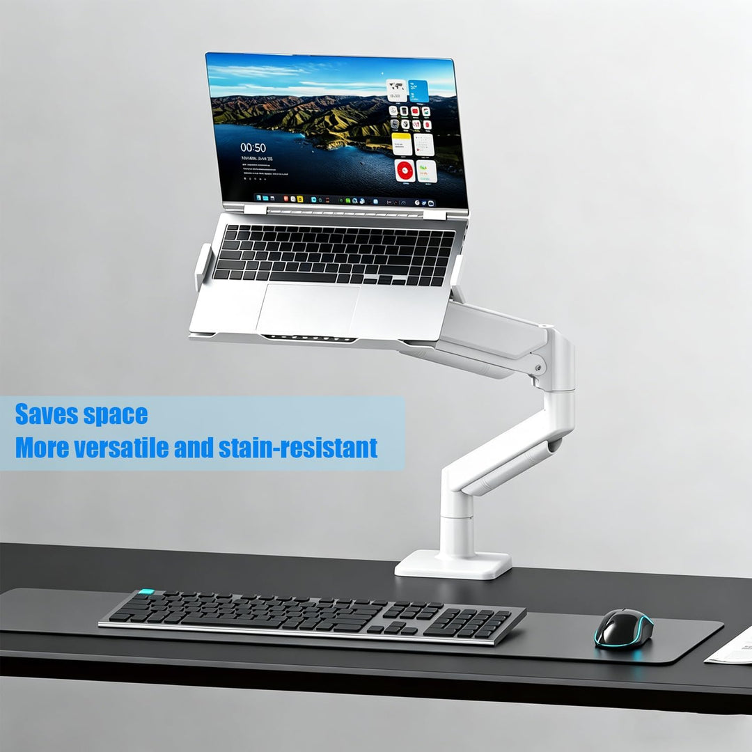 Laptop Arm,2-In-1 Monitorhalter Mit Laptopablage, Belastbar Bis 10 Kg,Verstellbarer Laptoparm,Kompat