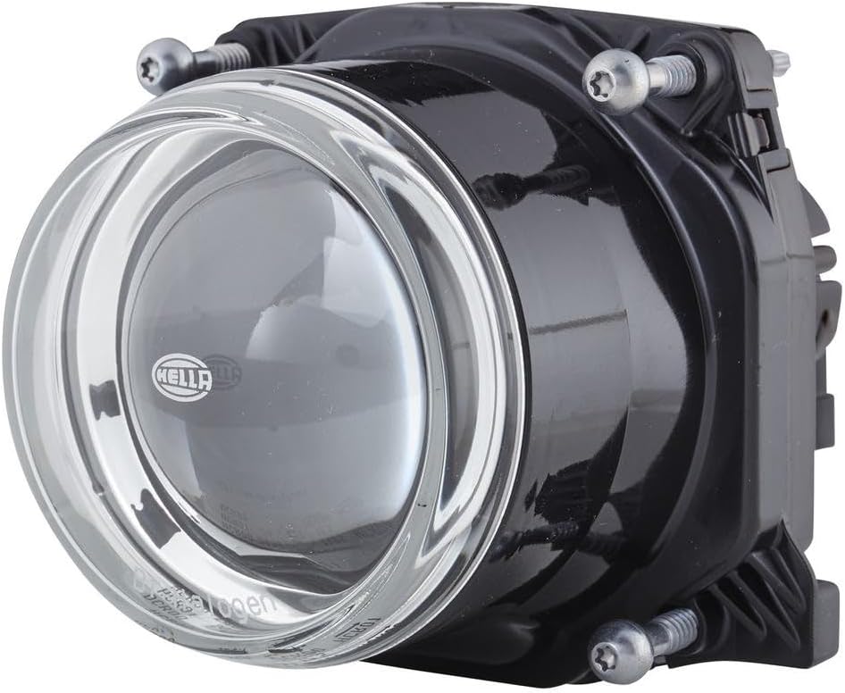 HELLA - DE/FF/Halogen-Hauptscheinwerfer - 90mm Performance - 12V - rund - Einbau - gehärtete Streusc