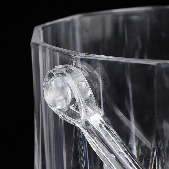 Kristall-Eiskübel, Kleiner Transparenter Eiswürfelbehälter aus Acryl Für Den Haushalt, Champagner, B