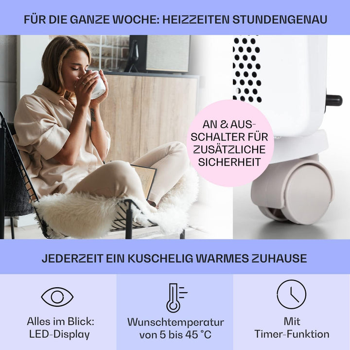 Klarstein Elektroheizung, Konvektor & Infrarotheizung Freistehend, Elektroheizung Energiesparend, Er