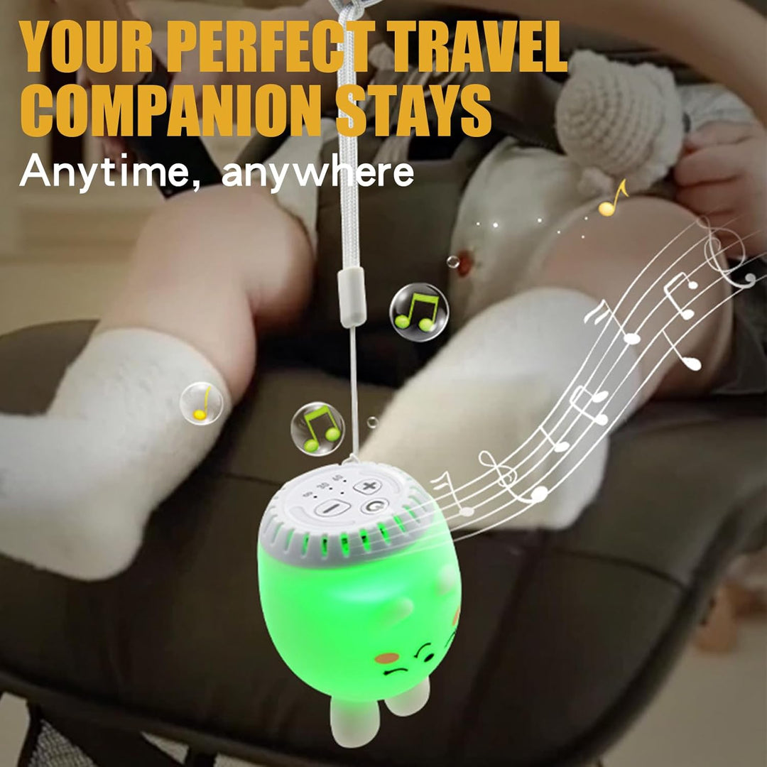 White Noise Machine Babys, LED Nachtlicht & Timer – Tragbare RGB Mehrfarben Einschlafhilfe mit 20 be