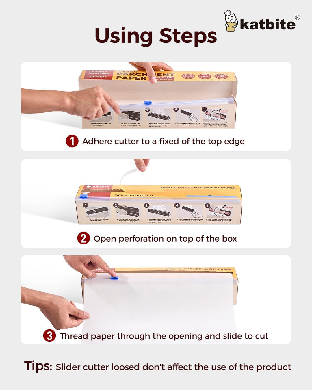 katbite Backpapier Rolle 38cm x 64m, Antihaft Pergament Papier (38 cm Breite - Rolle) 15in x 210ft -