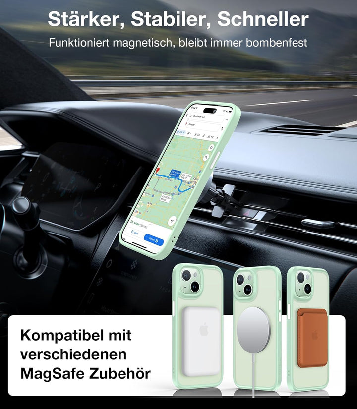 TORRAS Guardian-Mag für iPhone 15 Hülle für MagSafe (Zertifizierte Magnetkraft und Schutzkraft) Matt