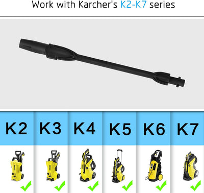 Jajadeal Hochdruck Sprühlanze Aufsatz Verstellbar Sprühdüse Autowascher-Düse Zubehör für Kärcher K2