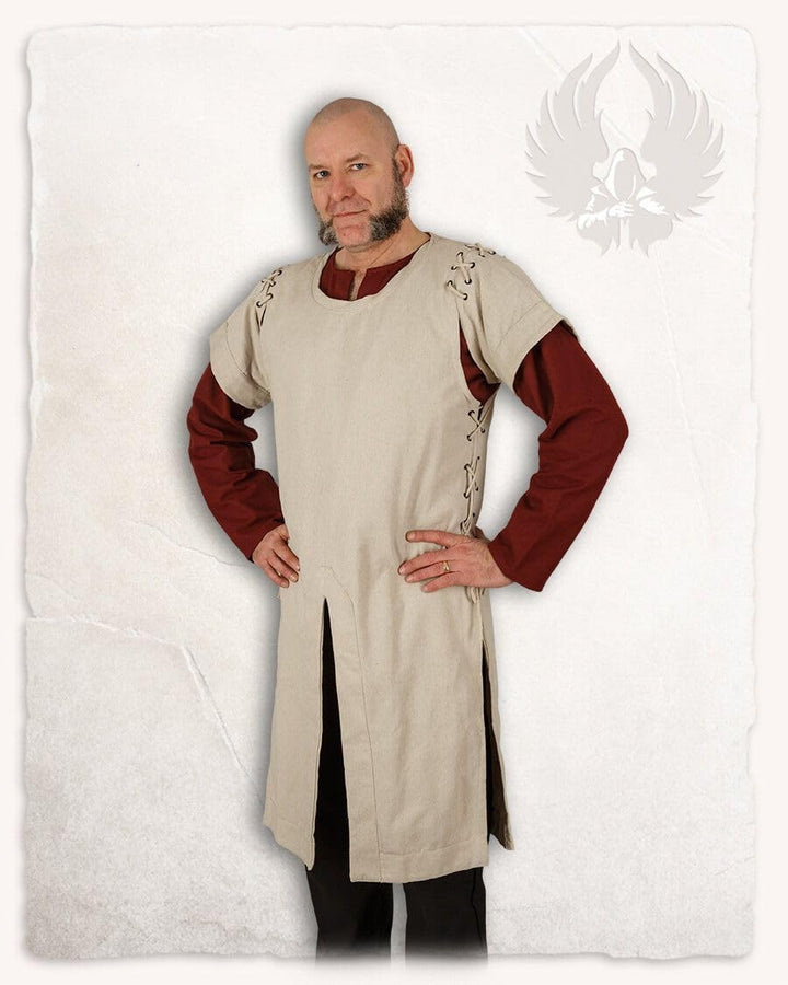 MYTHOLON Hermann Wappenrock Kampfrock Canvas, Natur, L, Mittelalter, LARP, Cosplay, Wikinger Natur L