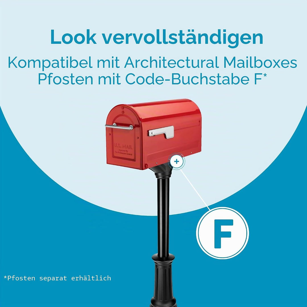 Architectural MAILBOXES 7900-7R-SR Boulder Briefkasten, rot, Rot