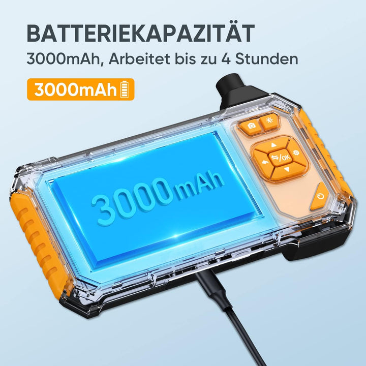 GLOSOLE Dual Kameras Endoskopkamera mit licht, 4.5 Zoll IPS Bildschirm 1080P HD Inspektionskamera In