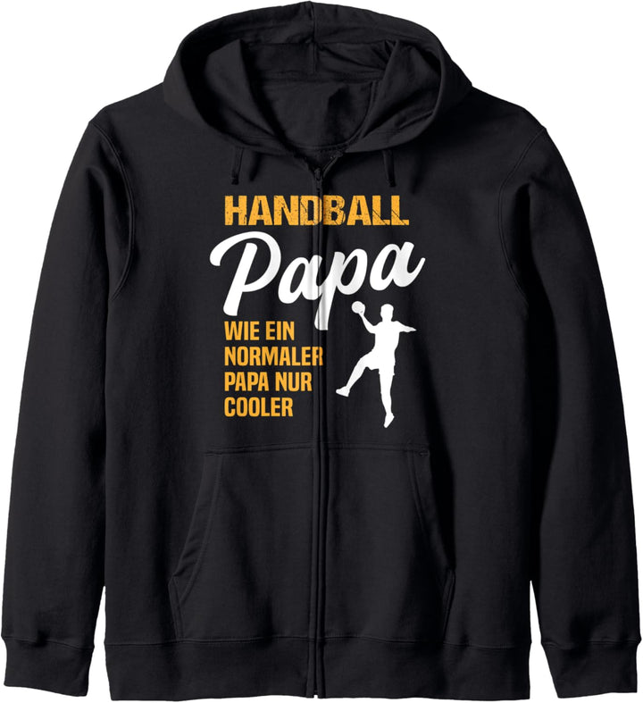 Handball Papa Vater Spruch Feldhandball Handballer Herren Kapuzenjacke