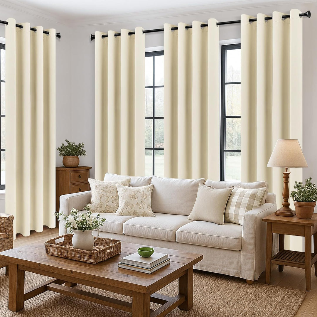 MRTREES Vorhang Blickdicht Gardinen Thermovorhang mit Ösen Verdunklungsvorhang Ösenschal Vorhänge Ku