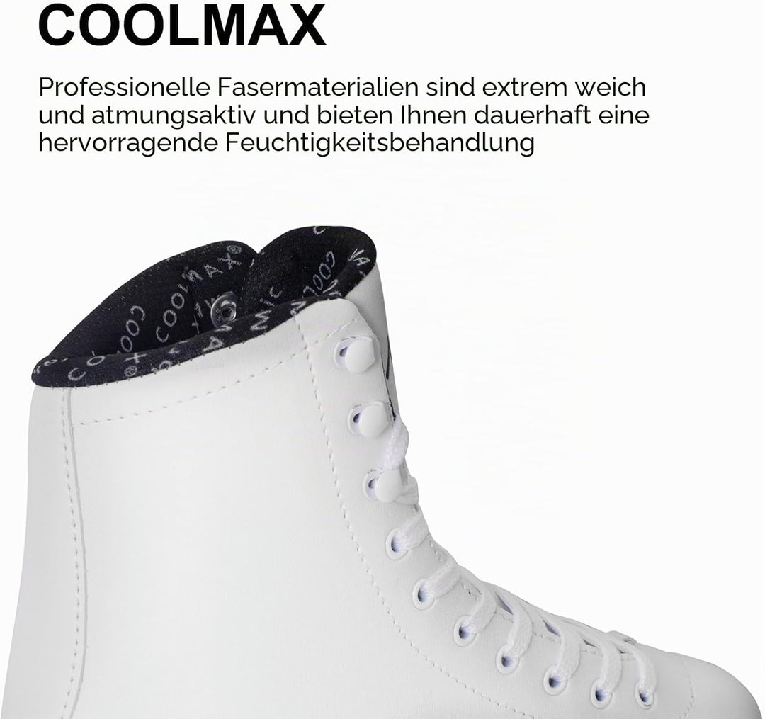 Nattork Eiskunstlaufschuhe Excellence – Edelstahlkufen für verbesserte Unterstützung, Stärke, Leistu