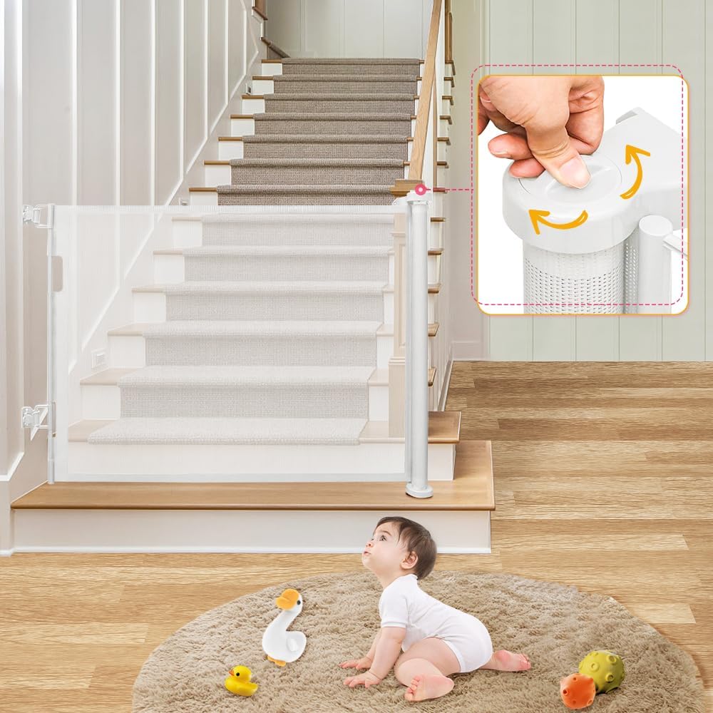homewell 150cm Treppenschutzgitter Ausziehbare für Babys, Türschutzgitter, Türschutz für Treppen/Tür