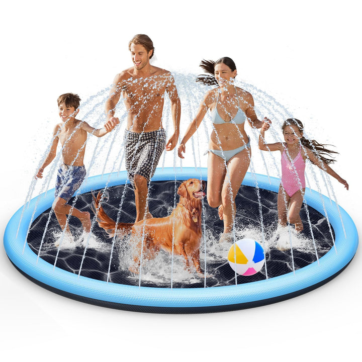 Tosekry Splash Pad für Kinder mit Antirutschfunktion, Wassersprinkler Kinder Outdoor Wasserspiel Gar