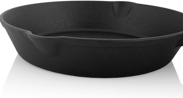 BBQ-Toro Gusseisen Grillpfanne mit Glasdeckel (Ø 19 cm) | Gusseisenpfanne, Grillbratpfanne, Bratpfan