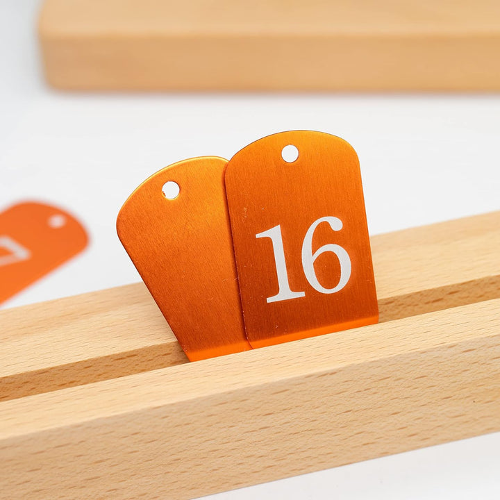 Aluminiummarken mit gravierten Nummern 1 bis 50, Schlüsselanhänger, Kennzeichnungsmarken mit Schlüss