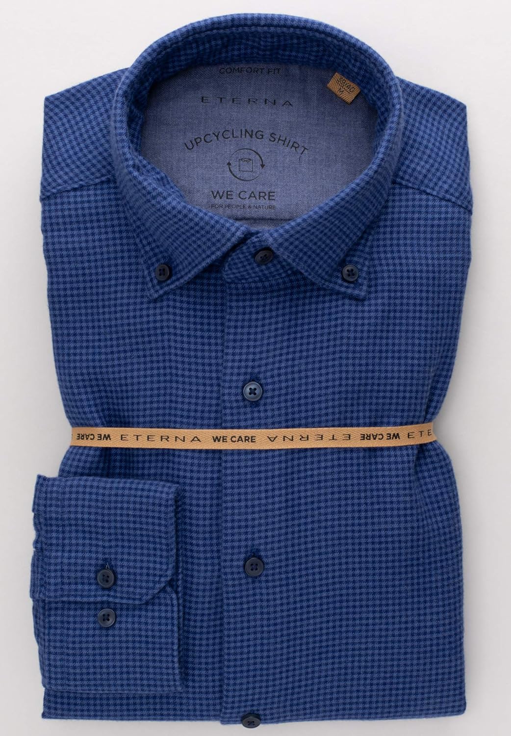 eterna Langarm Hemd Comfort Fit Flanell kariert