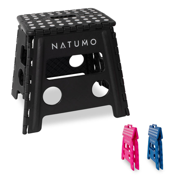 NATUMO® XL Tritthocker Kinder + Erwachsene, Klapphocker faltbar, Leichter und Rutschfester Klapptrit