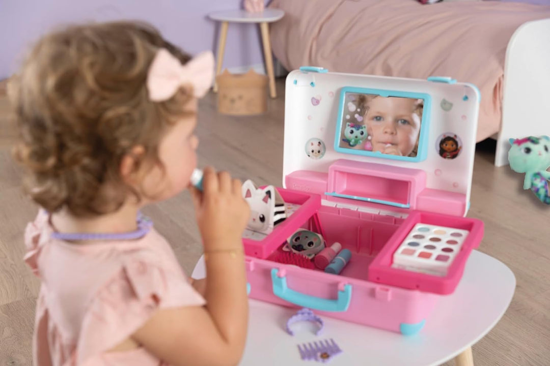 Smoby Gabby’s Dollhouse Kosmetikkoffer – Styling- & Friseurkoffer mit Spielzeug-Kosmetik (unecht) &