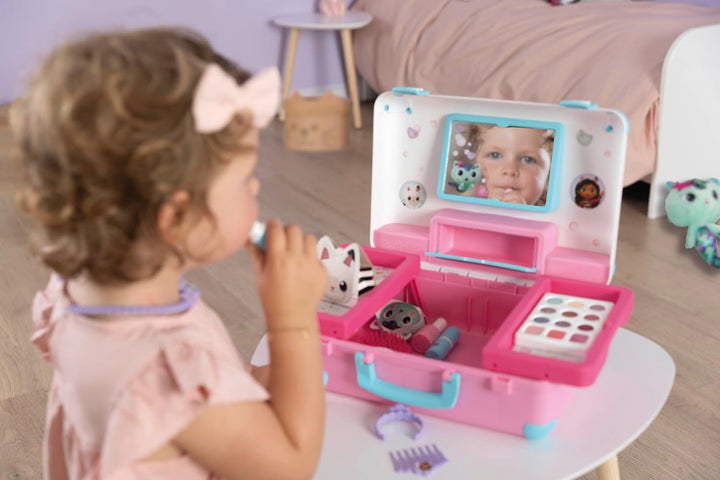 Smoby Gabby’s Dollhouse Kosmetikkoffer – Styling- & Friseurkoffer mit Spielzeug-Kosmetik (unecht) &