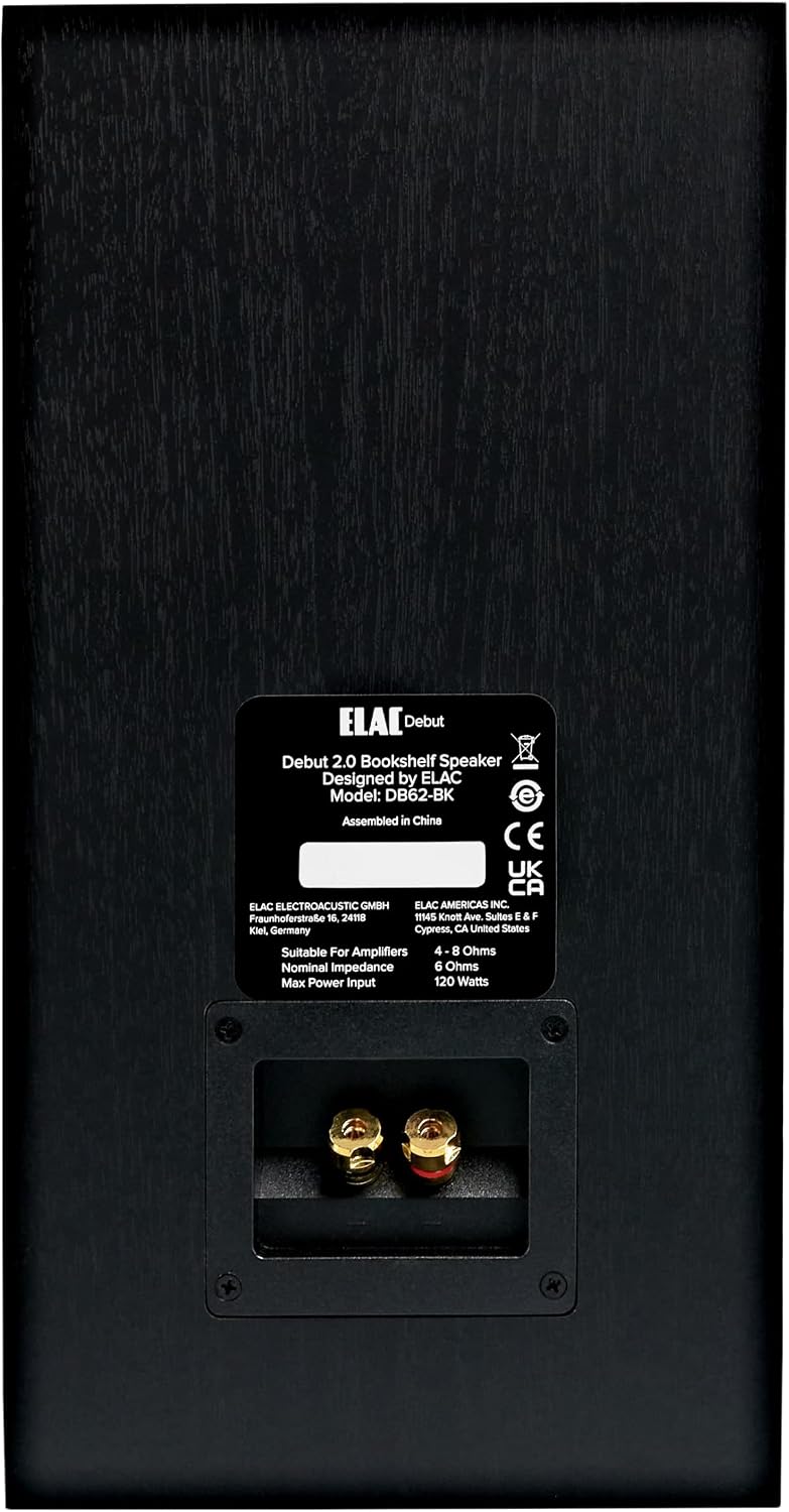 ELAC DEBUT B6.2 Regal-Lautsprecher Schwarz dekor Single, Single