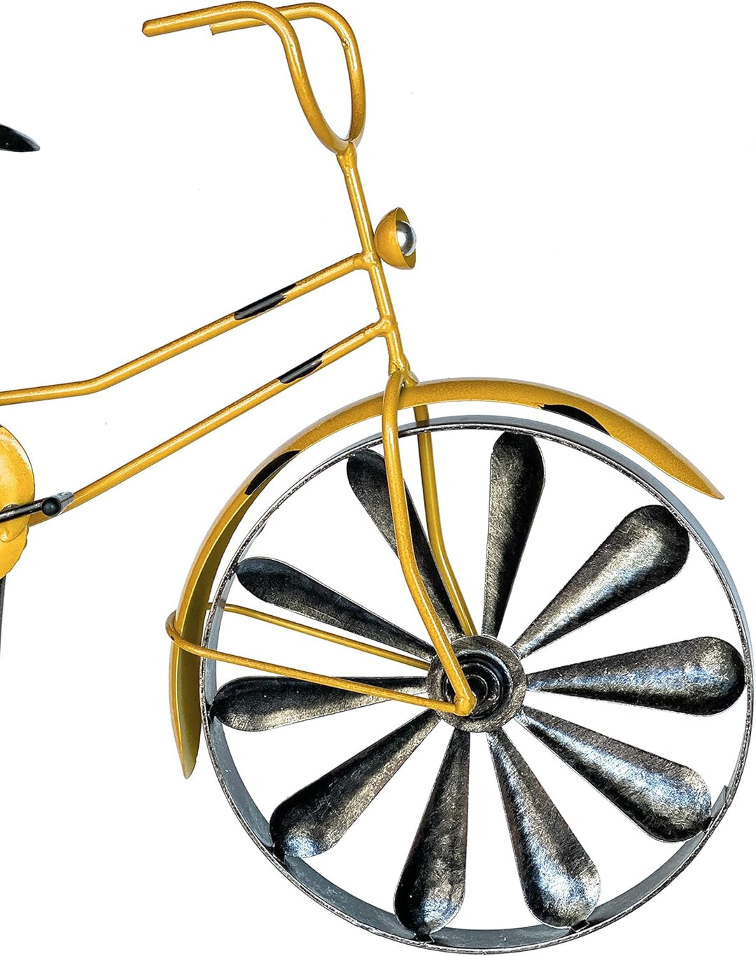 DanDiBo Gartenstecker Metall Fahrrad XL 160 cm Gelb 96101 Shabby Windspiel Windrad Wetterfest Garten