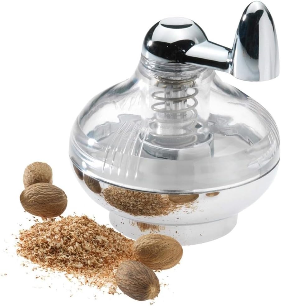 Westmark Muskatmühle, Mit Vorratsfläche, Kunststoff/Rostfreier Edelstahl, Silber/Transparent, 695722