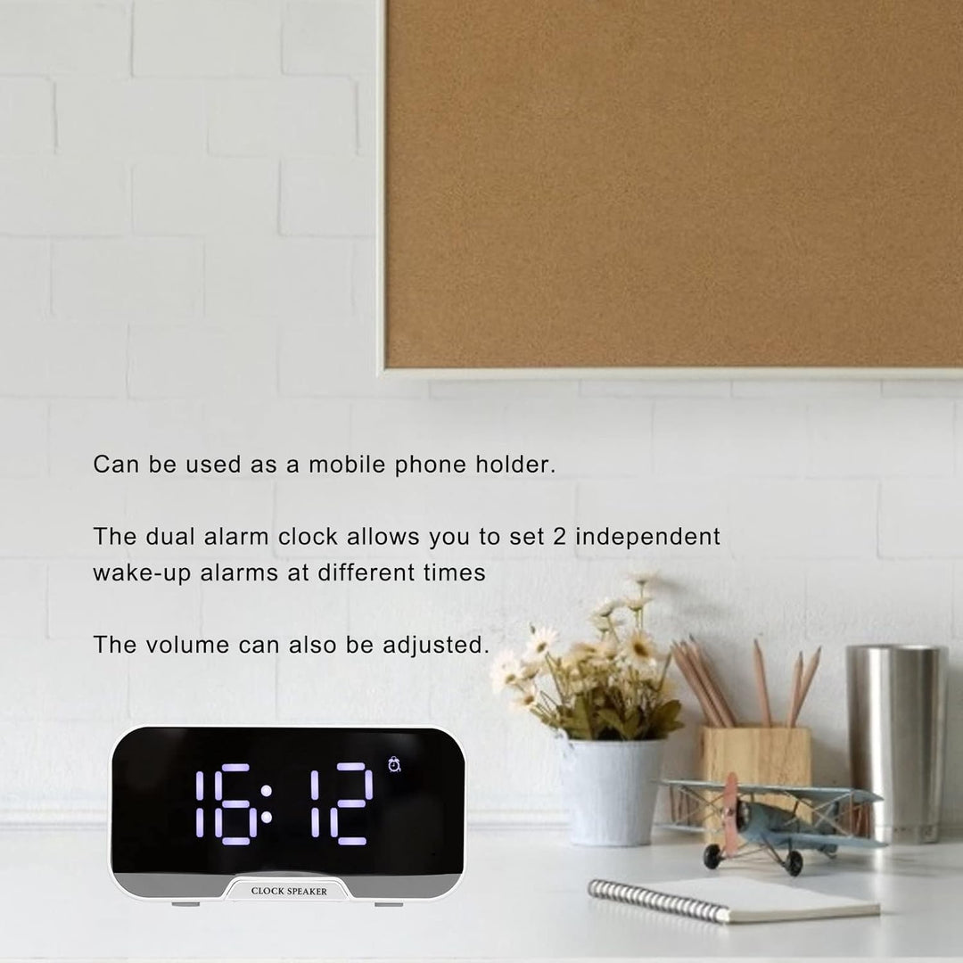 Elprico Radiowecker, D-88 Multifunktionaler Bluetooth-Wecker mit Lautsprecher, Lautsprecher mit Zwei