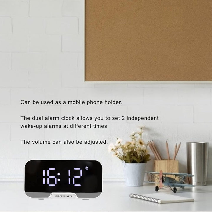 Elprico Radiowecker, D-88 Multifunktionaler Bluetooth-Wecker mit Lautsprecher, Lautsprecher mit Zwei