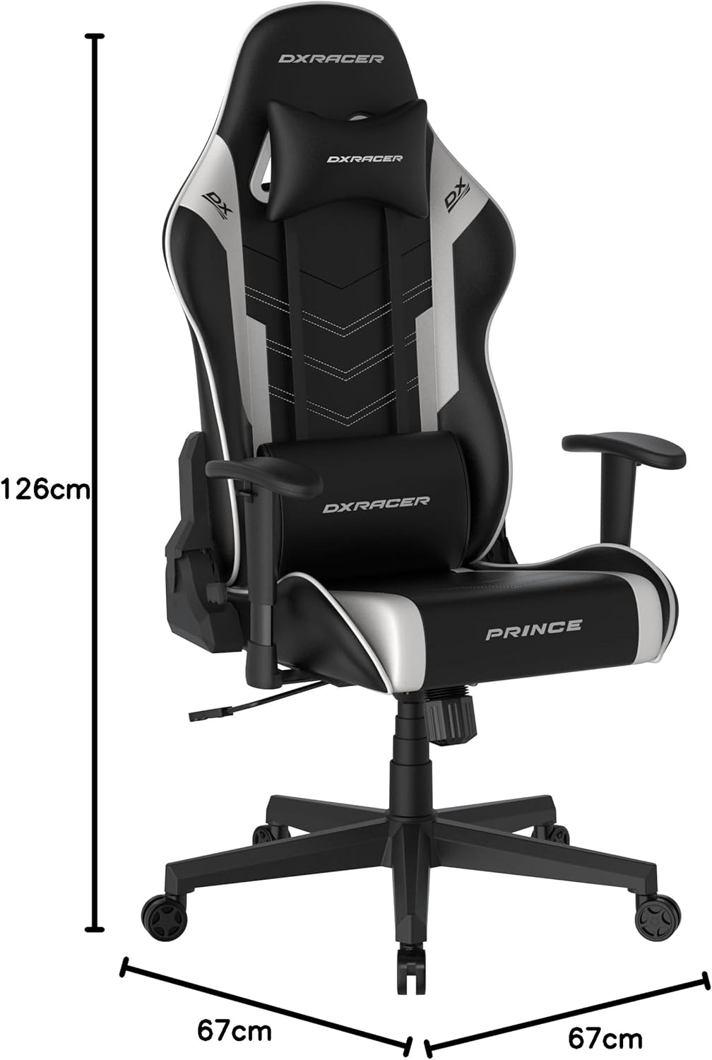 DXRacer Prince L PF132 Gaming-/ Büro-/ Schreibtischstuhl, mit Wippfunktion Gaming Stuhl Höhenverstel