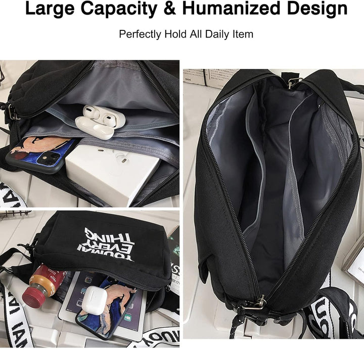 FANDARE Mode Brusttasche Ultraleicht Sling Rucksack Beiläufig Daypacks Herren Damen Schultertasche U
