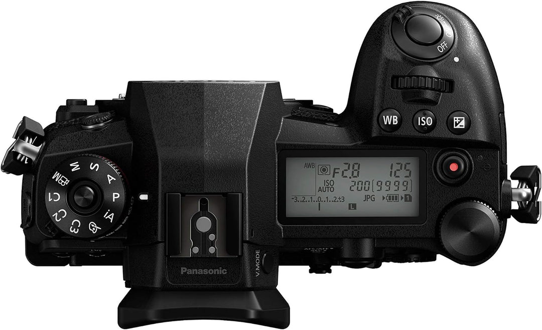 Panasonic DC-G9EG-K Lumix G Systemkamera (20 MP, 4K/6K, Dual I.S., OLED-Sucher, WiFi, Staub und Spri