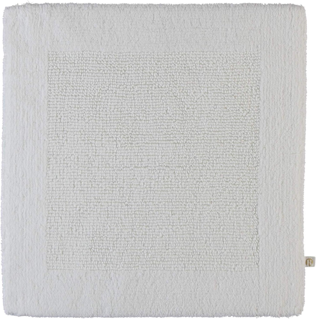 RHOMTUFT Prestige Badvorleger, 100% Baumwolle, 01 Weiss, 60 x 60 cm, WC-Vorleger ohne Passform 60 x