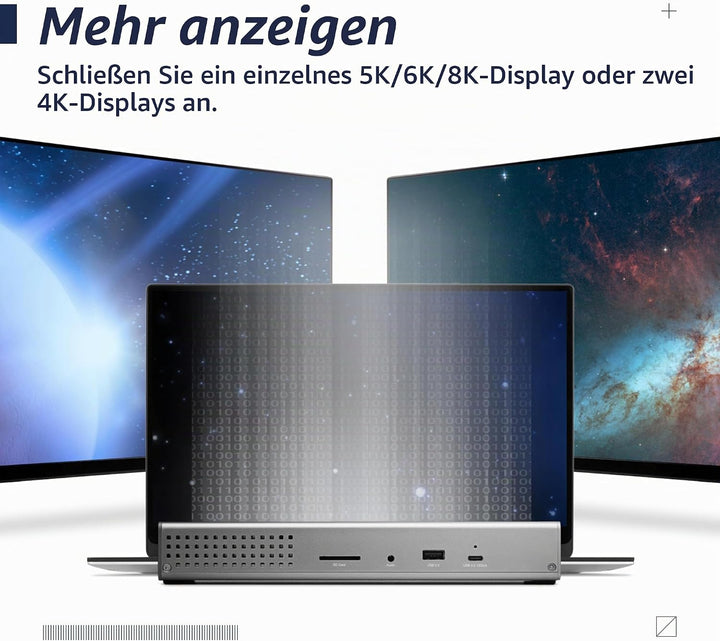 OWC Thunderbolt Go Dock, 11 Anschlüsse, integriertes Netzteil, 90 W Ladegerät, kompatibel mit Thunde