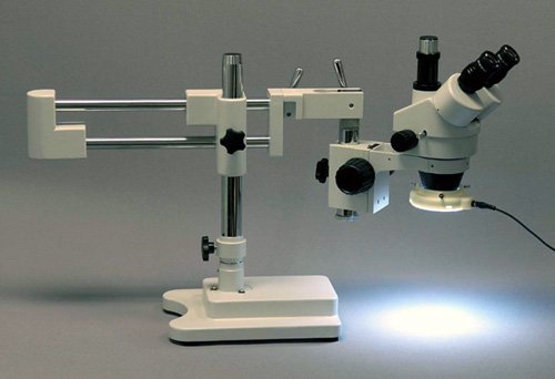 AmScope SM-4TY-80S Trinokulares Zoom-Stereomikroskop mit Industrieller Inspektion und 80 LED-Licht,