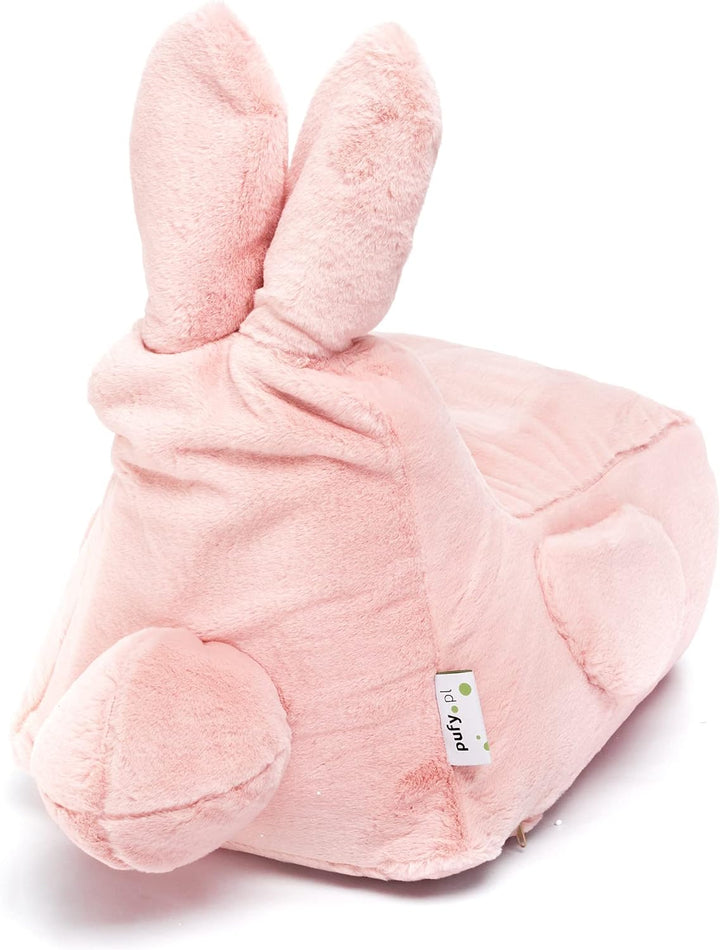 Ecopuf Bunny S | Kinder Sitzsack Hase Design - Original Sitzsack Hase mit Kunstfellbezug und vollstä