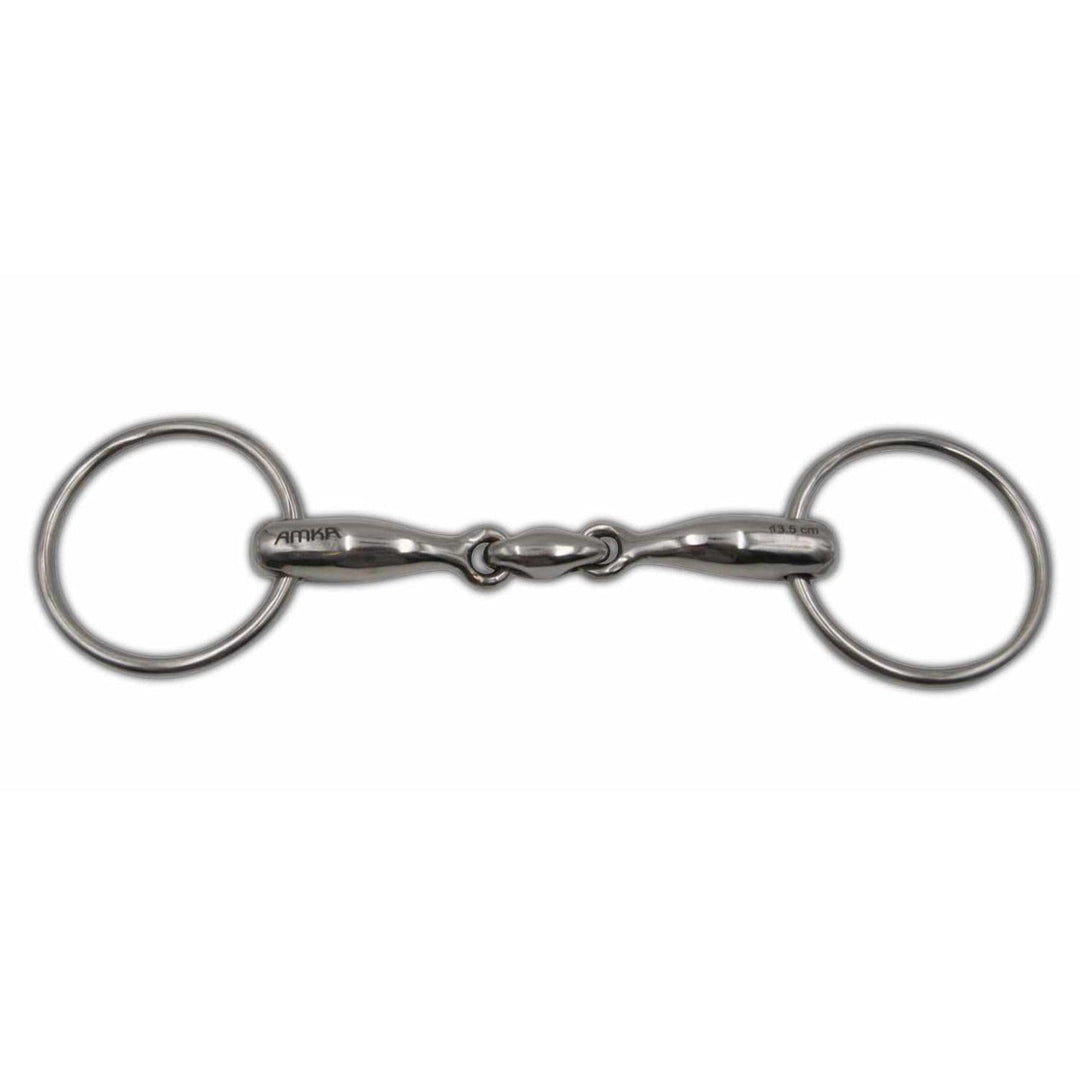AMKA Wassertrense doppelt gebrochen massiv Edelstahl Stärke 18 mm, Ringe 65 mm, bis 17,5 cm, 17,5