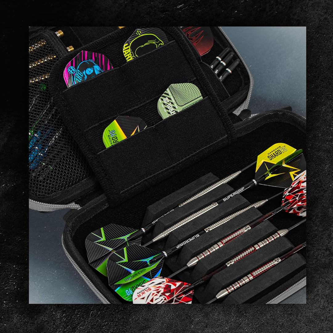 Harrows Smart Case Darttasche & Dart-Etui für 3 oder 6 Darts | Robustes Eva-Case mit Stoff-Finish |
