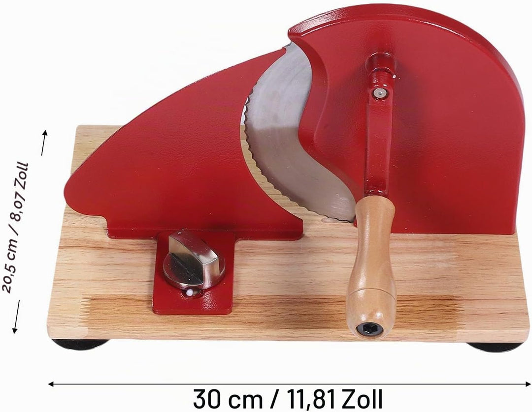 Handkurbel -Brotschneidemaschine, Hölzerne Basis -Design -Schnittblätter Einfach zu Bedienen Tragbar