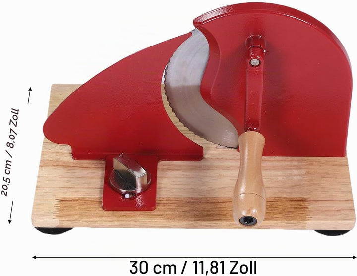 Handkurbel -Brotschneidemaschine, Hölzerne Basis -Design -Schnittblätter Einfach zu Bedienen Tragbar