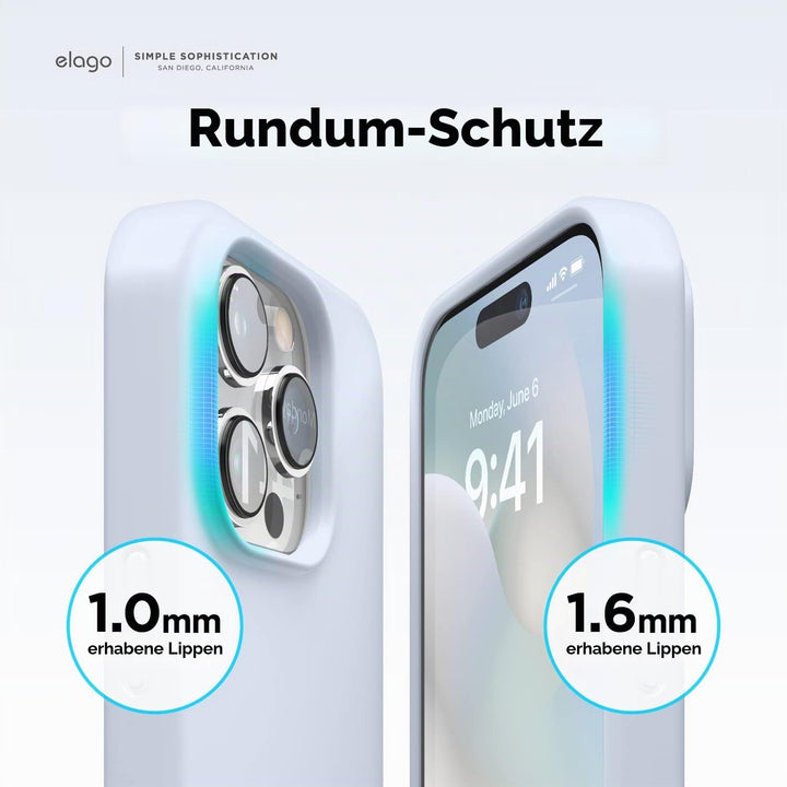 elago Kompatibel mit iPhone 14 Pro Hülle, Flüssige Silikonhülle, Ganzkörper-Schutzhülle, stossfest,