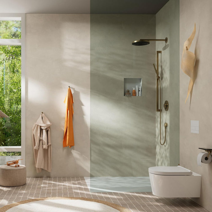 hansgrohe Pulsify S - wassersparender Duschkopf 5,4 l/min (EcoSmart+), Handbrause mit 1 Strahlart (P