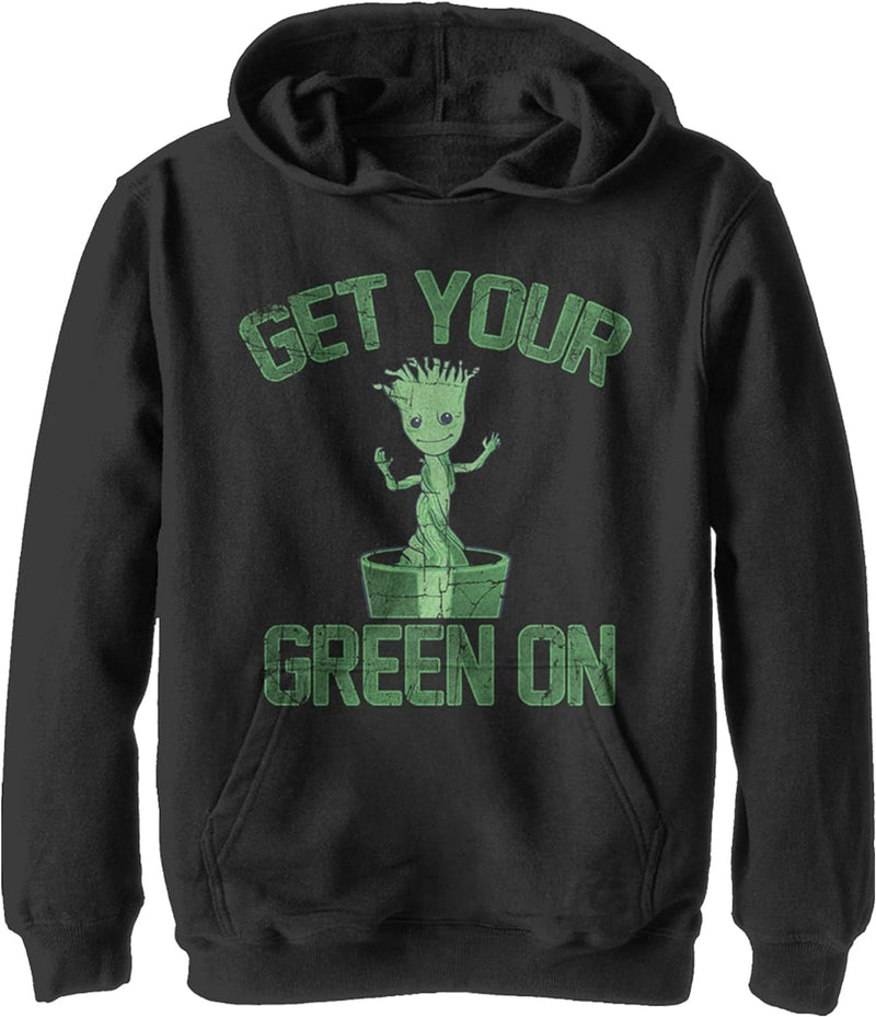 Marvel Unisex Kinder Groot Green Hoodie, Schwarz, XL