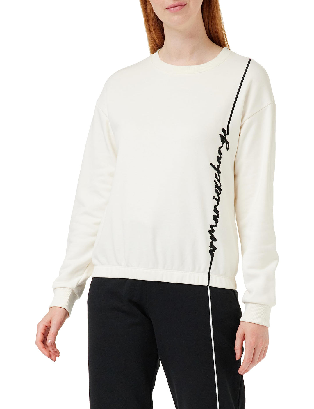 Armani Exchange Damen Signature Logo French Terry Pullover Sweatshirt, Iso