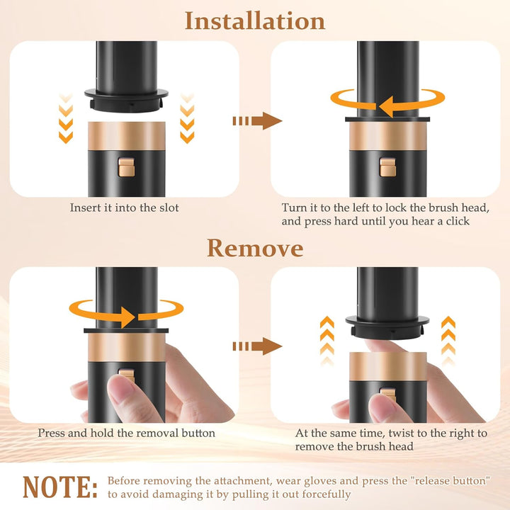 Warmluftbürste Set, Airstyler Set 1000W, Air styler, Hair Styler mit 5 Ersatz, Haarstyler 3 Heiz & 2