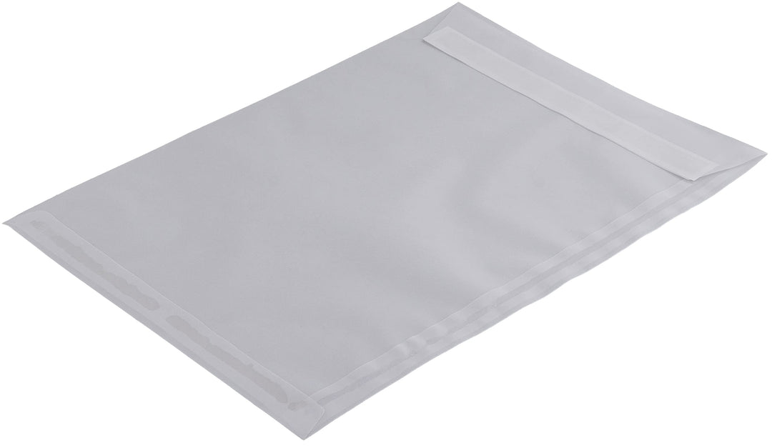 250 Stück, Transparent-Versandtaschen, DIN C4, Haftklebung mit Abziehstreifen, Gerade Klappe, 100 g/