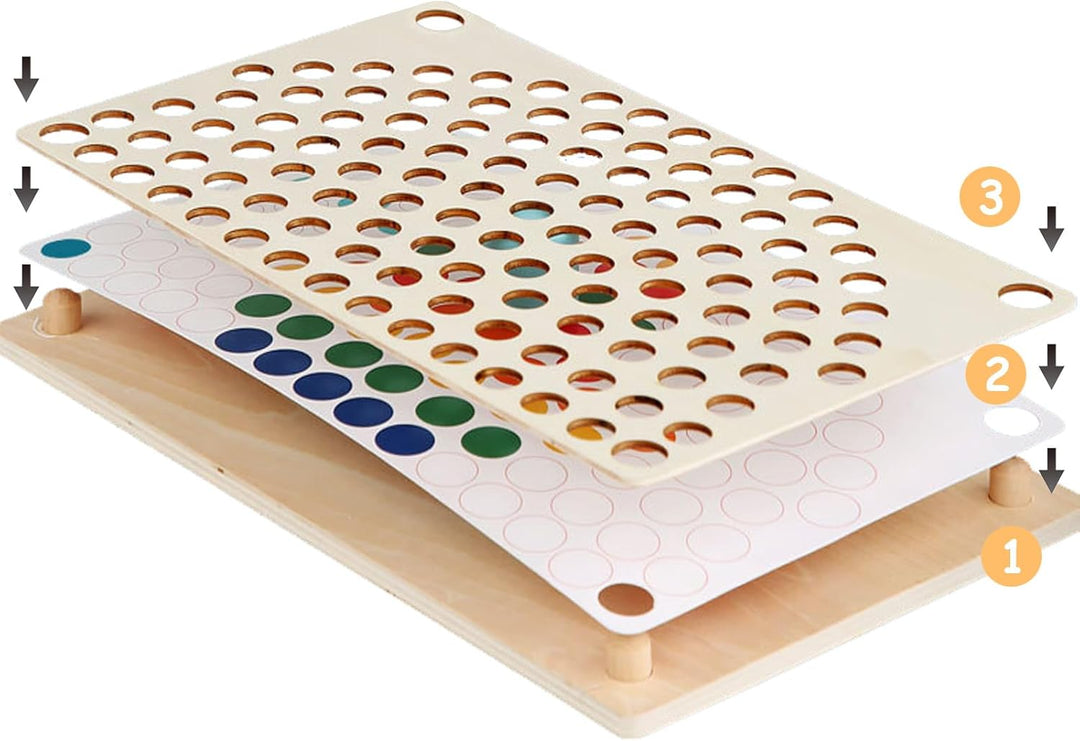 Montessori Spielzeug ab 3 Jahre | Vorschule Farben Sortier Stapelspielzeug & Lernspiele mit Regenbog