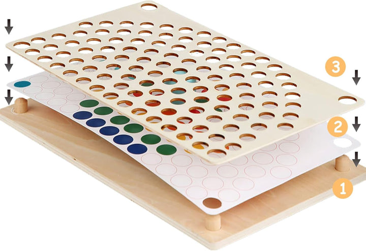 Montessori Spielzeug ab 3 Jahre | Vorschule Farben Sortier Stapelspielzeug & Lernspiele mit Regenbog