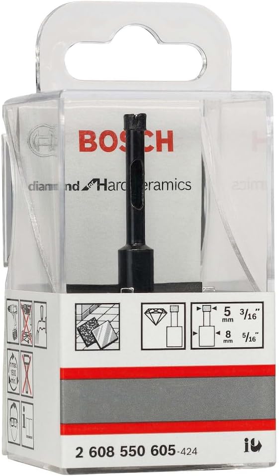 Bosch Accessories Professional Diamant-Bohrer nass Diamond for Hard Ceramics (Ø 5 mm), 5 mm