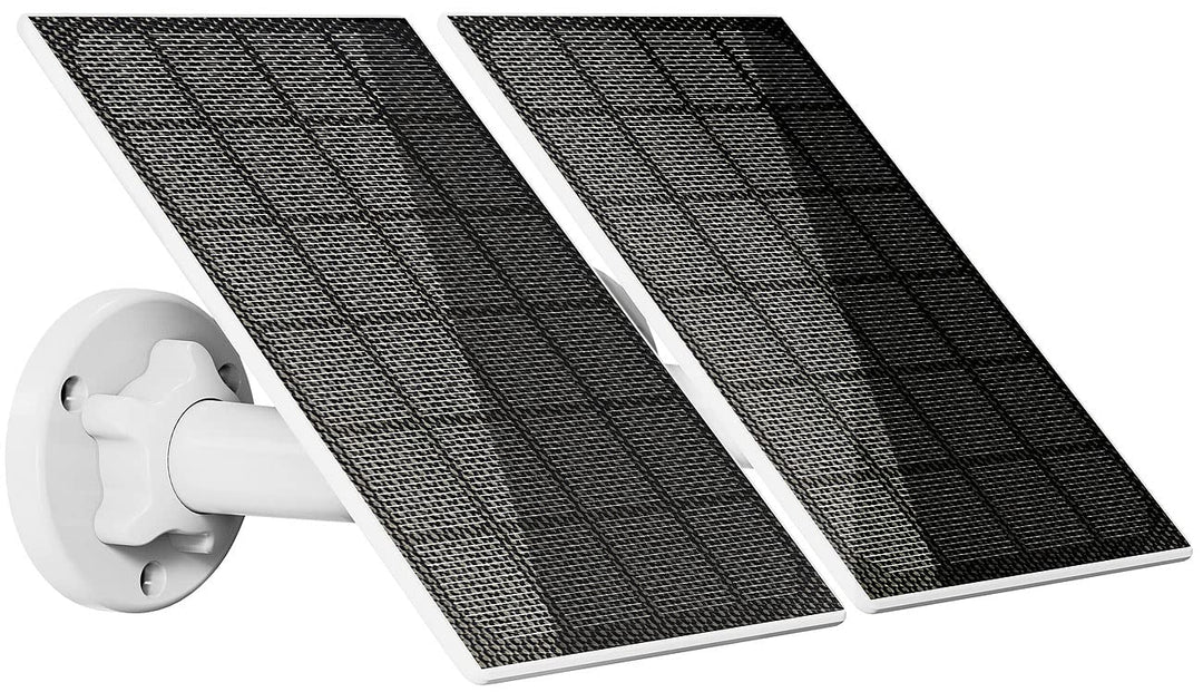 revolt Solarzelle Solarmodul: 2er-Set Solarpanels für Akku-IP-Kameras mit USB-C, 3 W, 5 V, IP65 (Min